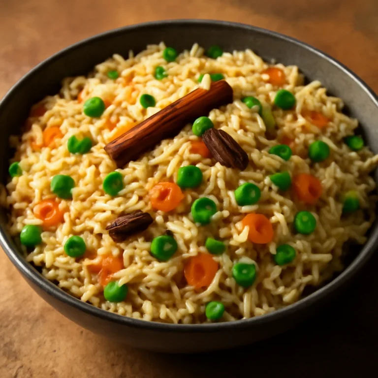 Klasszikus Pulao tálalva