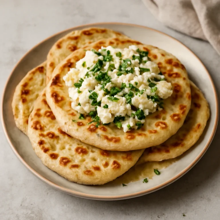 Gluténmentes leipäjuusto feta sajttal, tejföllel és friss petrezselyemmel