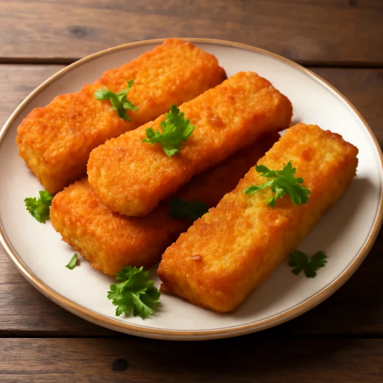 Leipäjuusto panírozva és sütve, friss petrezselyemmel díszítve