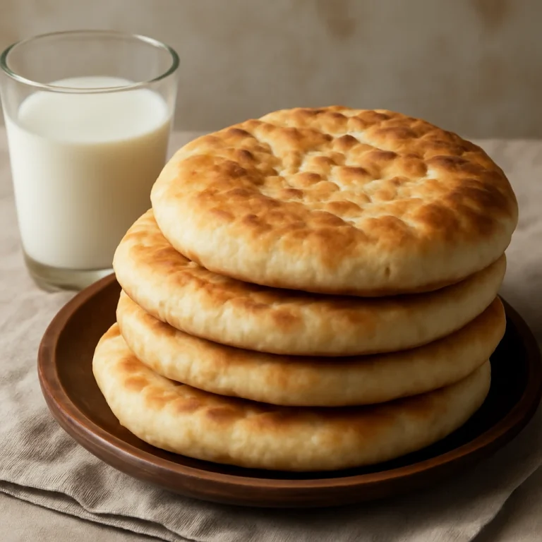 Lepinja tejjel, frissen tálalva