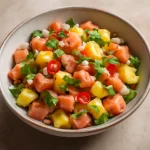 Lomi salmon ananÃ¡sszal friss zÃ¶ldsÃ©gekkel Ã©s pikÃ¡ns Ã­zekkel