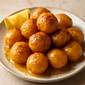 Friss, édes loukoumades citromos sziruppal