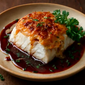 Finom és ínycsiklandó Lutefisk barna sajttal és áfonyasziruppal