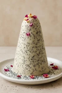 Indiai mákos kulfi rózsavizes ízesítéssel
