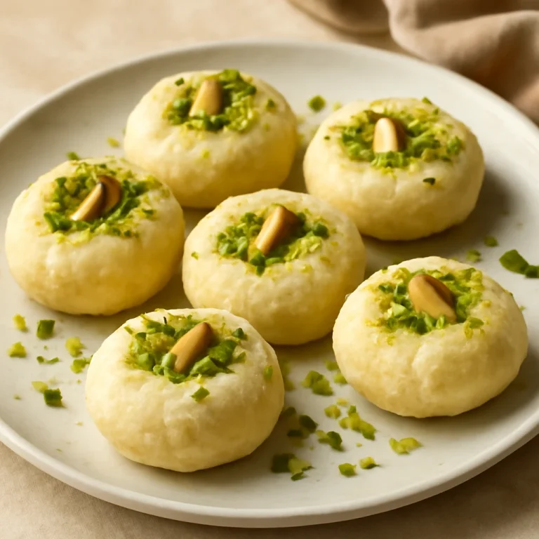 Malai Sondesh tejszínnel, friss túróval és rózsavízzel díszítve