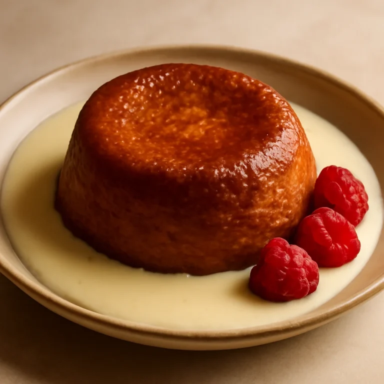 Malva pudding tálalva vaníliaszósszal