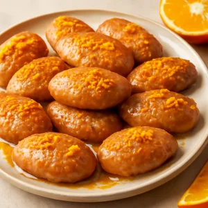 Görög mézes sütemény narancshéjjal ízesítve