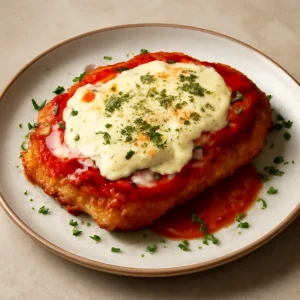 Friss milanesa napolitana oregánóval és paradicsomszósszal