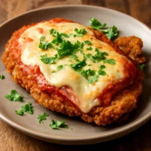 Friss milanesa napolitana petrezselyemmel és paradicsomszósszal