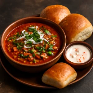 Misal Pav csípős bableves és friss pav
