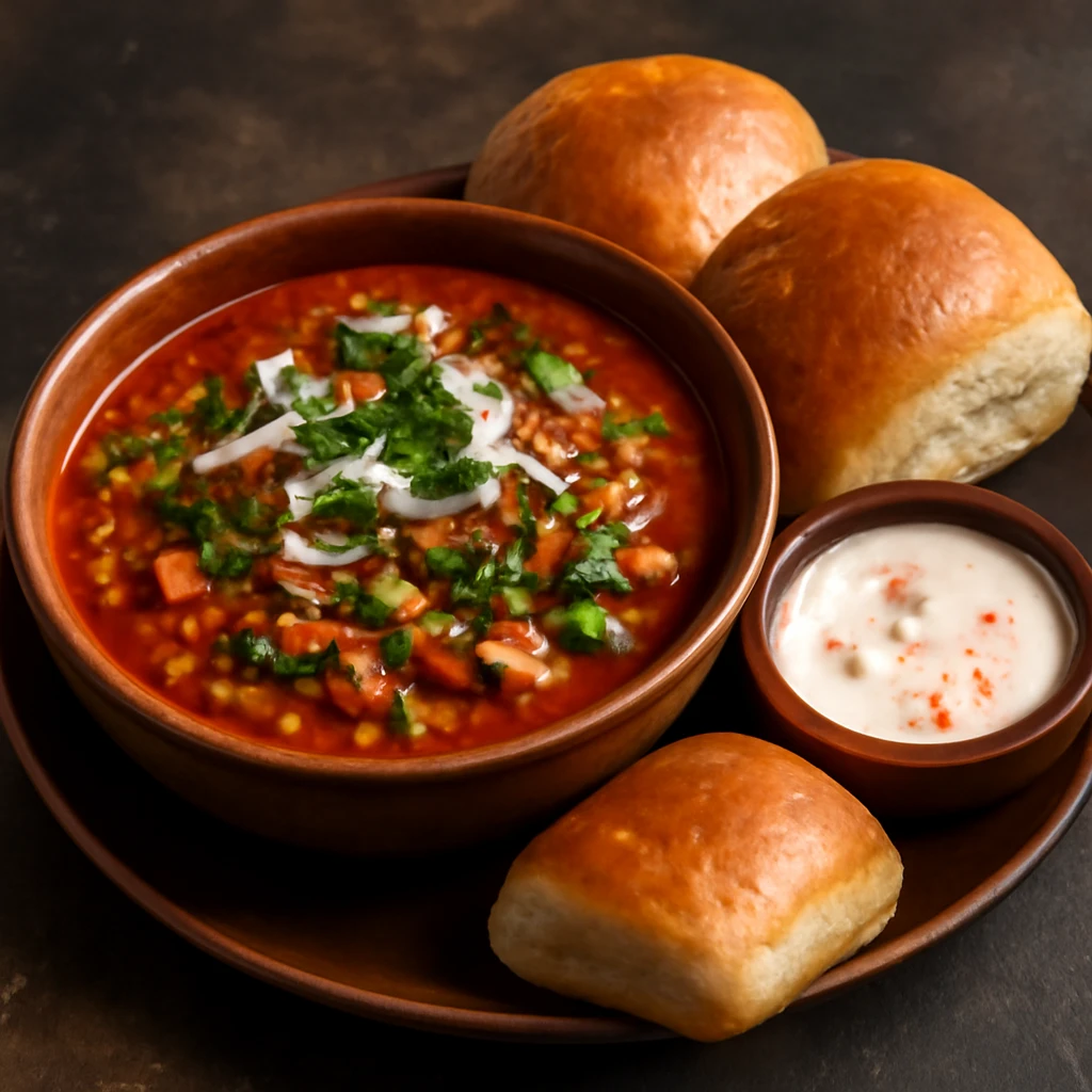 Misal Pav csípős bableves és friss pav