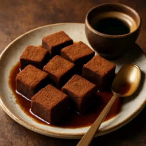 Kávés mochi, gazdag és rugalmas állaggal