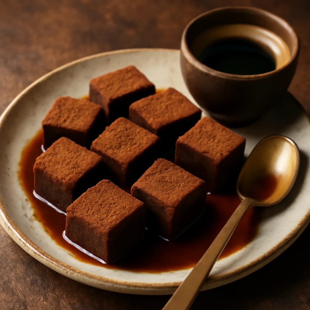 Kávés mochi, gazdag és rugalmas állaggal