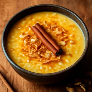 Indiai édes kókusztejes payasam, gazdag kardamomos ízvilággal