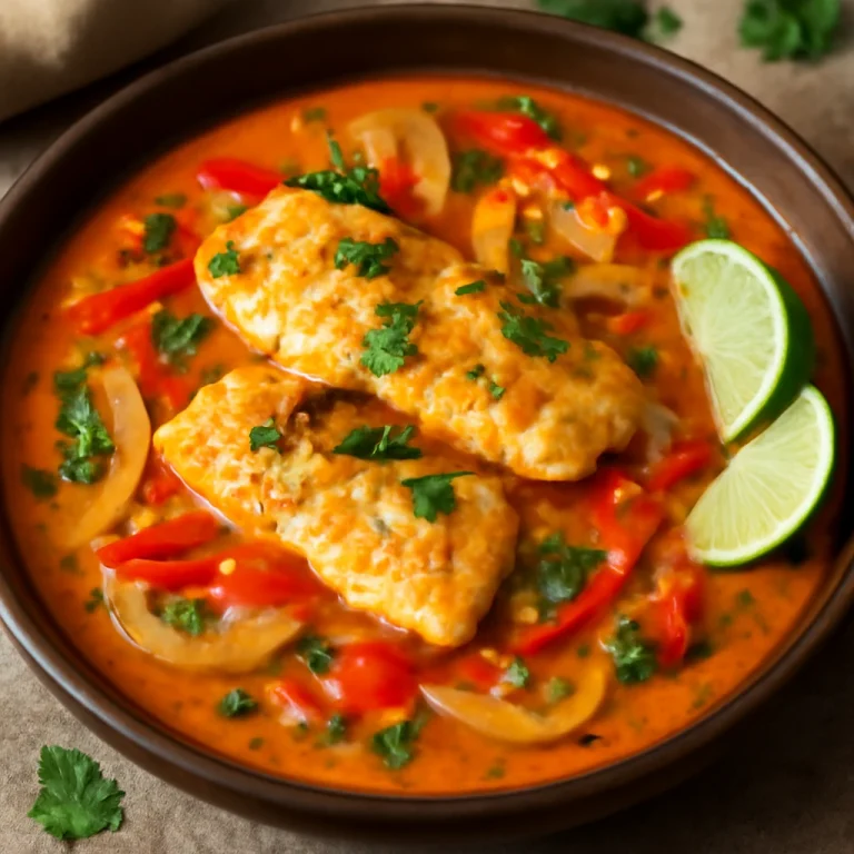 Moqueca de peixe, brazil halétel kókusztejjel és tamarind pasztával