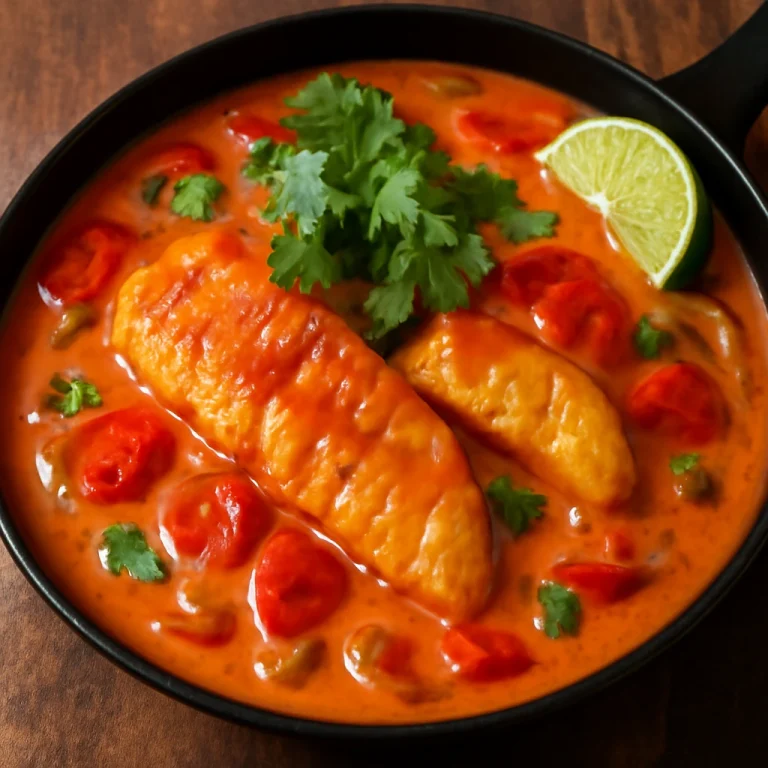 Moqueca tálalva édes-savanyú szósszal, halakkal és kókusztejjel