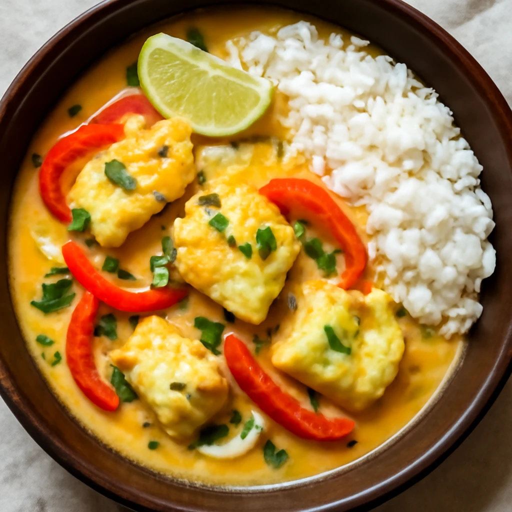 BrazÃ­liai Moqueca halÃ©tel kÃ³kusztejjel Ã©s friss fÅ±szerekkel