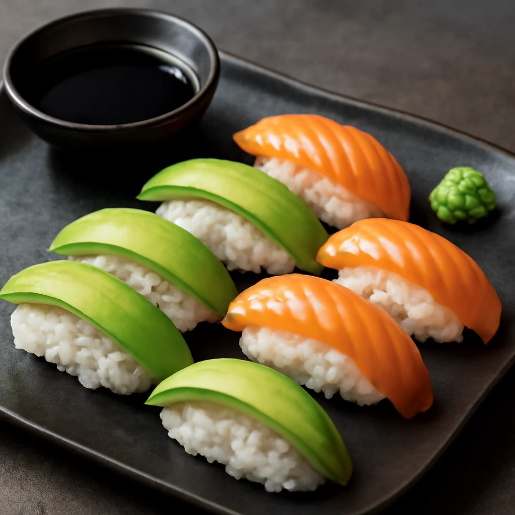 Friss nigiri avokádóval, tökéletes japán étkezéshez