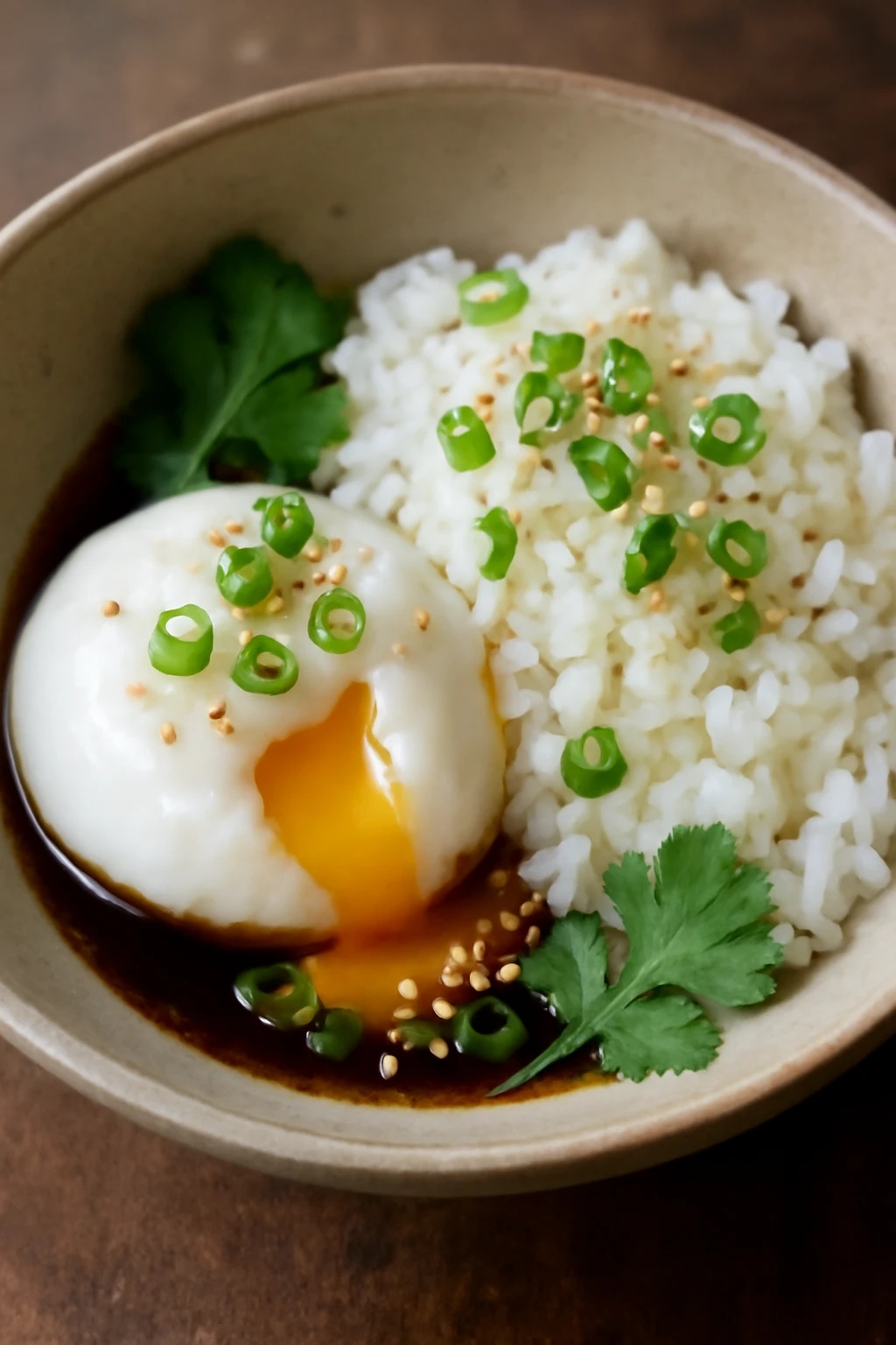 Ínycsiklandó japán étkezés, tojásos rizs és onsen tamago