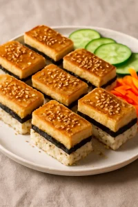 Finom tofuval készült oshizushi