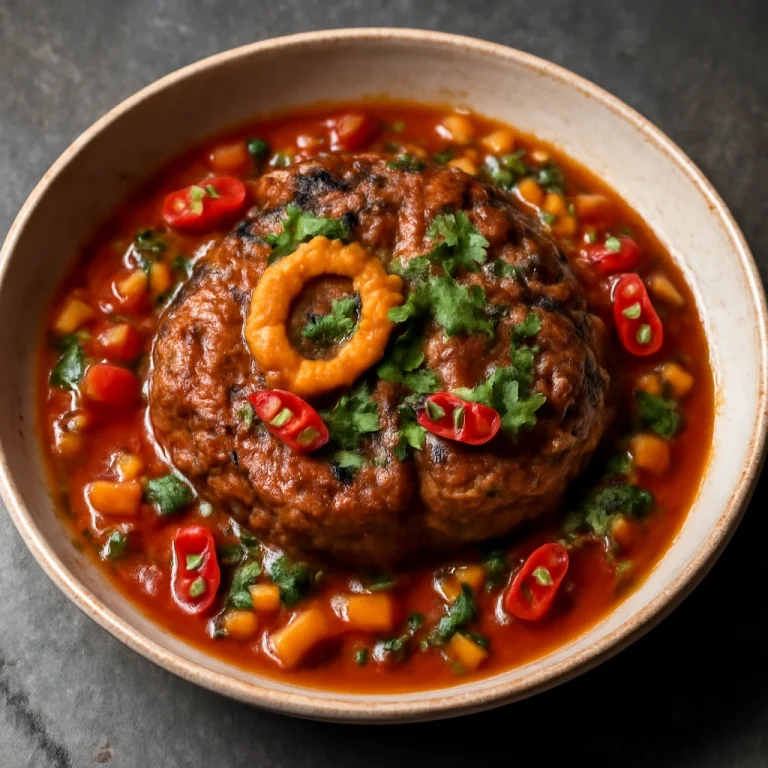 Osso buco csípős paprikával tálalva