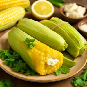 Brazilian savory corn dish with feta cheese and fresh cilantro