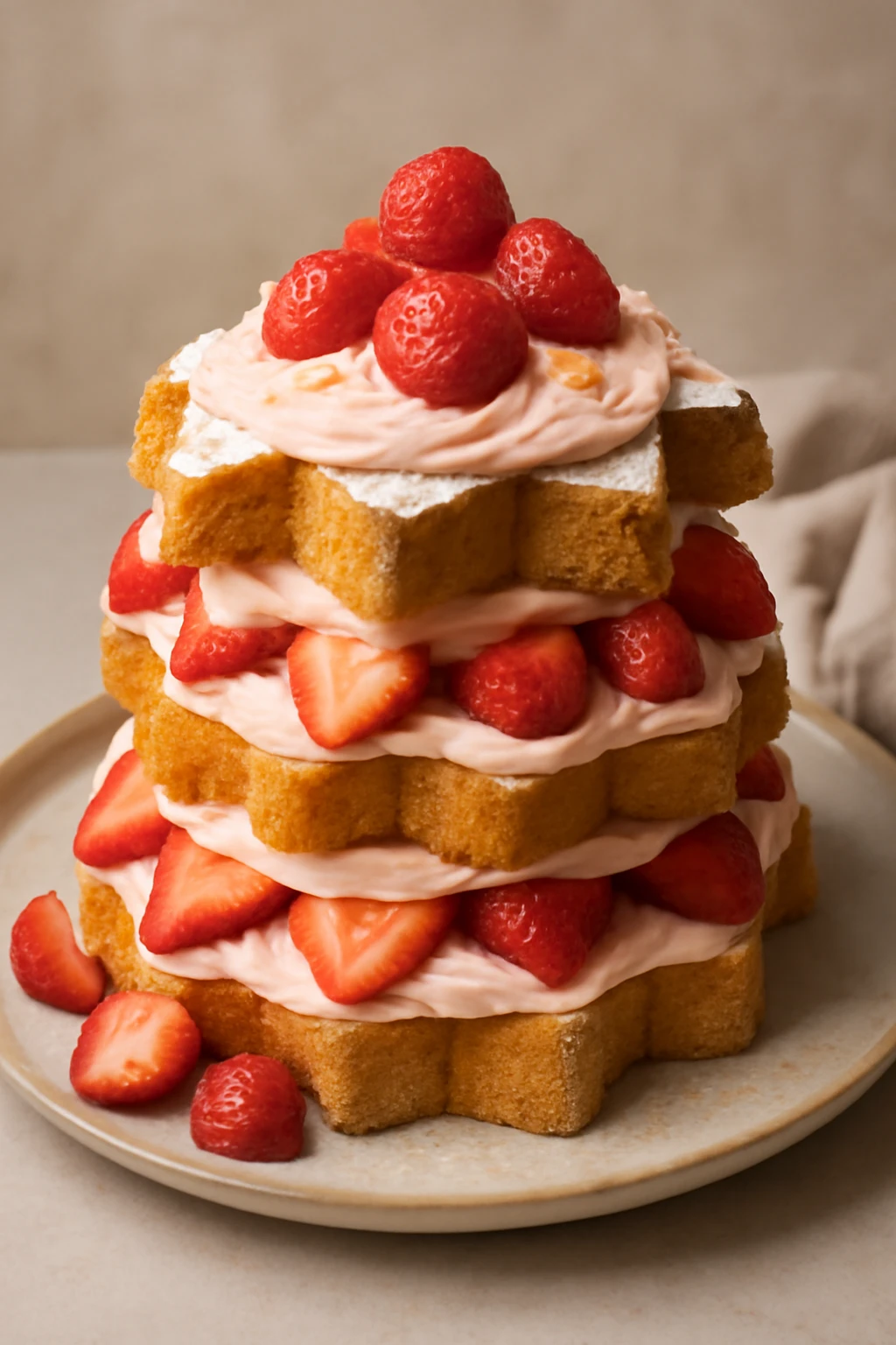 Pandoro krÃ©mes epres desszerttel