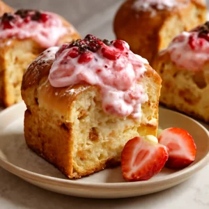 Friss panettone epres krémmel és csokoládéval