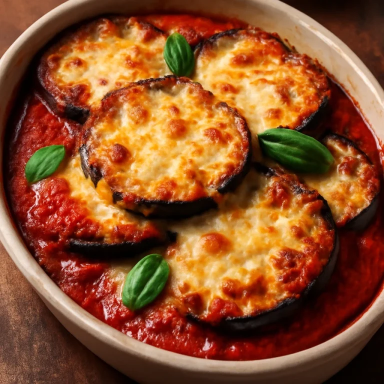 Parmigiana caciocavallo sajttal, paradicsommal és padlizsánnal