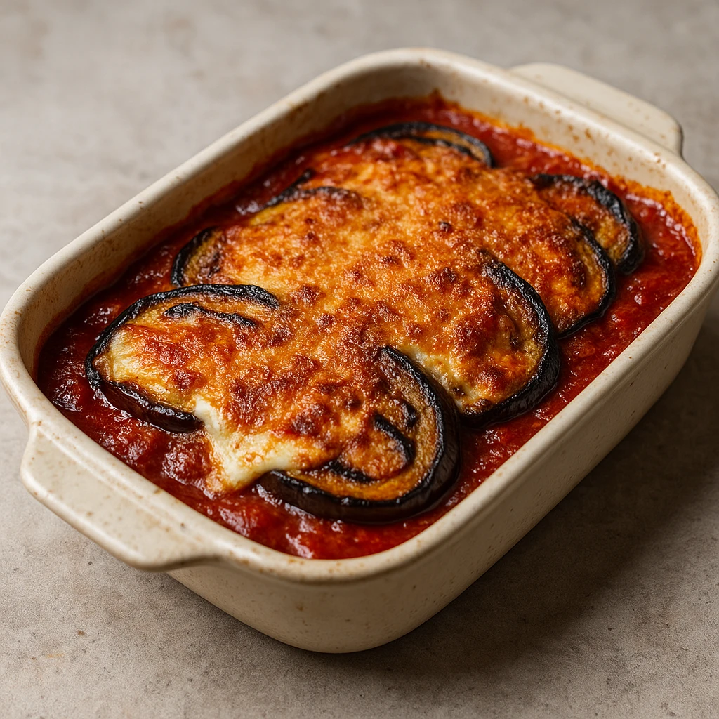 Olasz rakott padlizsÃ¡n mozzarella Ã©s parmezÃ¡n sajttal rÃ©tegezve