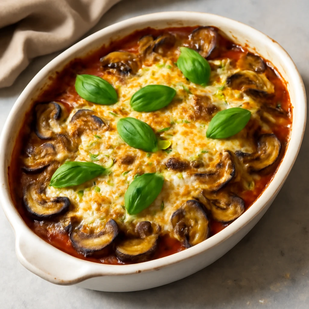 Friss és gazdag ízű parmigiana sült gombával