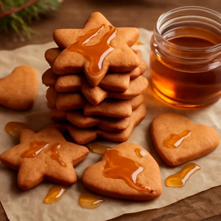 Pepparkakor juharsziruppal tálalva