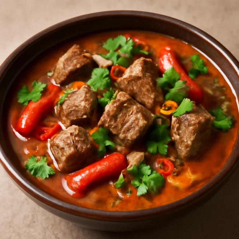 Pepperpot kecskehússal, egy gazdag karibi leves zöldségekkel és fűszerekkel