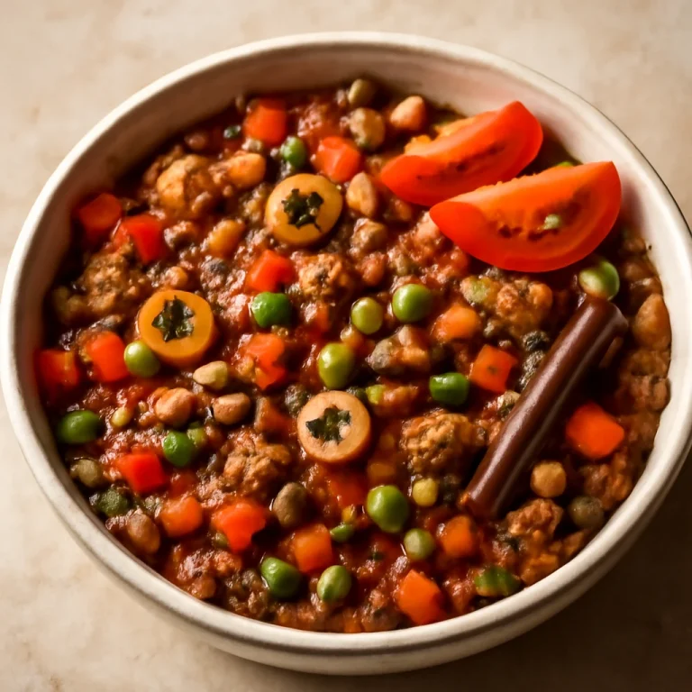 Picadillo kapribogyóval, tápláló és fűszeres étel