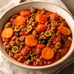 Gazdag fűszeres picadillo marhahússal és zöldségekkel
