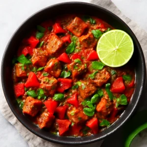 Fűszeres Picante de Pollo Vegano, Szejtánnal és Korianderrel