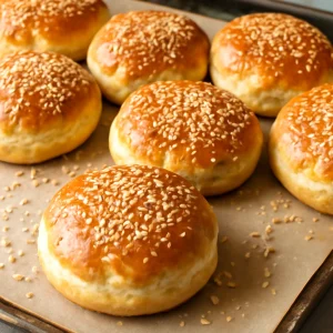 Friss, puha pogácsa szezámmaggal
