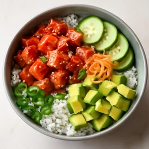 Friss és ínycsiklandó poké tál sriracha szósszal