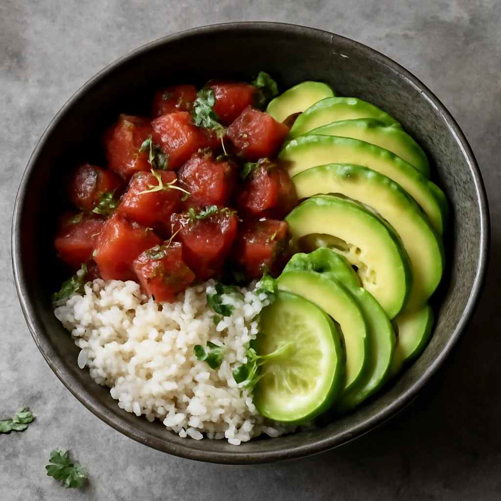 Friss és tápláló poke bowl tonhallal
