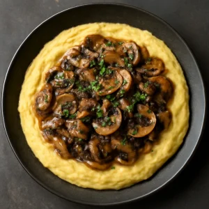 Ínycsiklandó polenta gombás raguval és petrezselyemmel