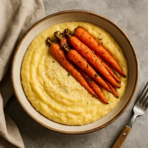 Egyszerű olasz polenta sárgarépával
