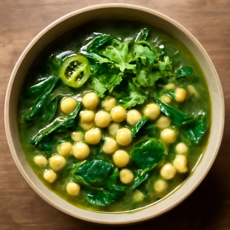 Pozole con espinacas, mexikói leves spenóttal