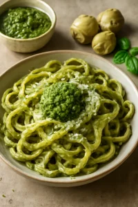 Egészséges és ínycsiklandó articsóka pesto tésztával