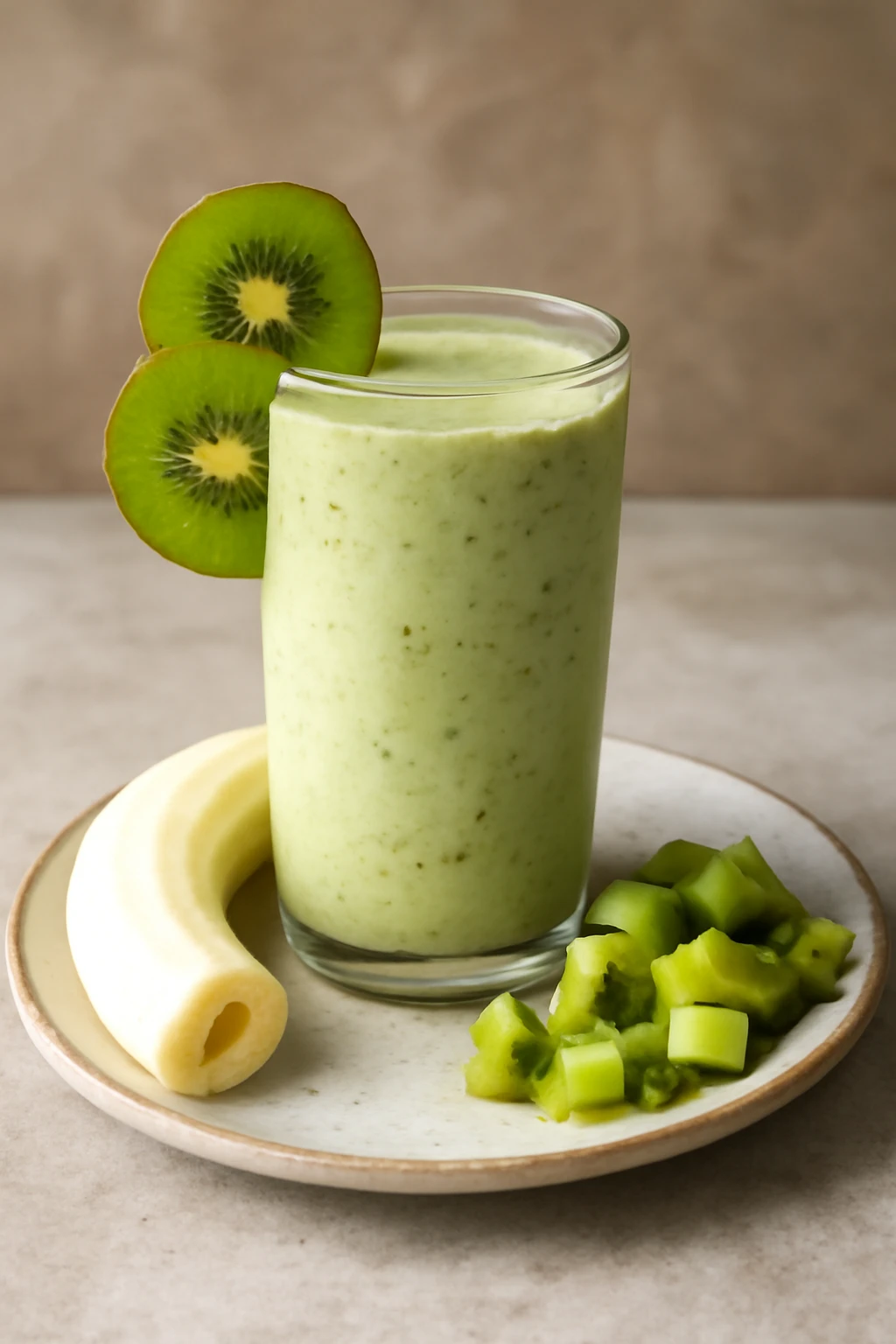 Egészséges és frissítő Banán-kiwi kefir ital