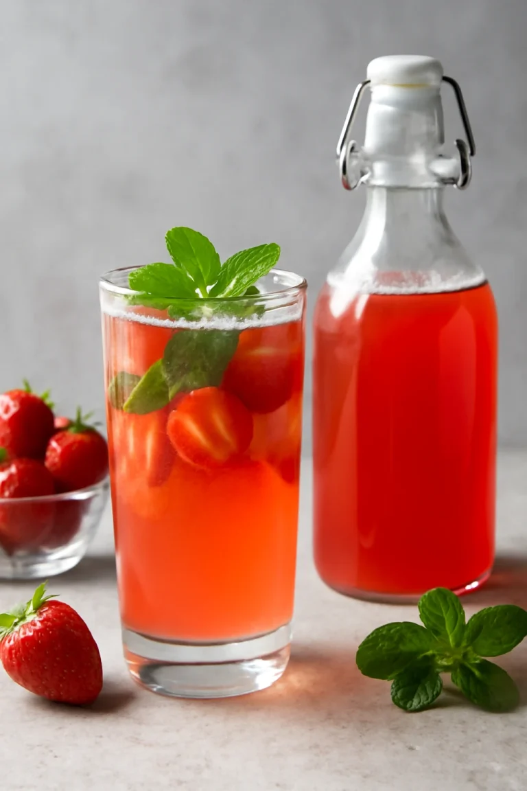 Probiotikus Eper Kombucha