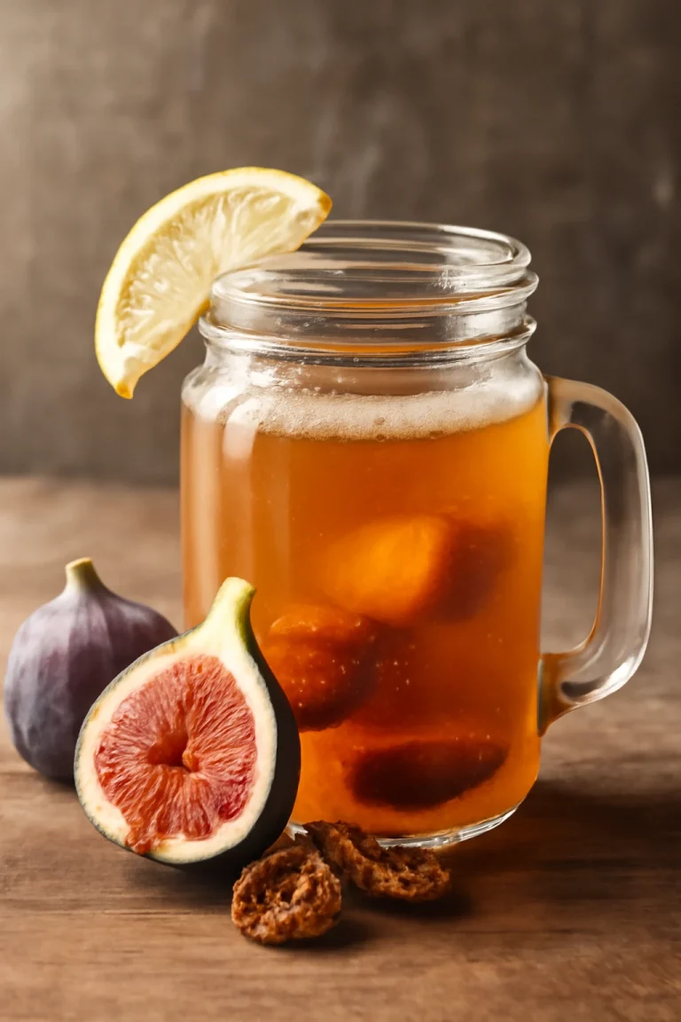 Probiotikus Füge kombucha, frissen tálalva