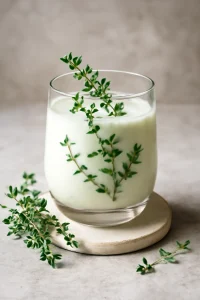 Egészséges kefir kakukkfűvel és citrommal