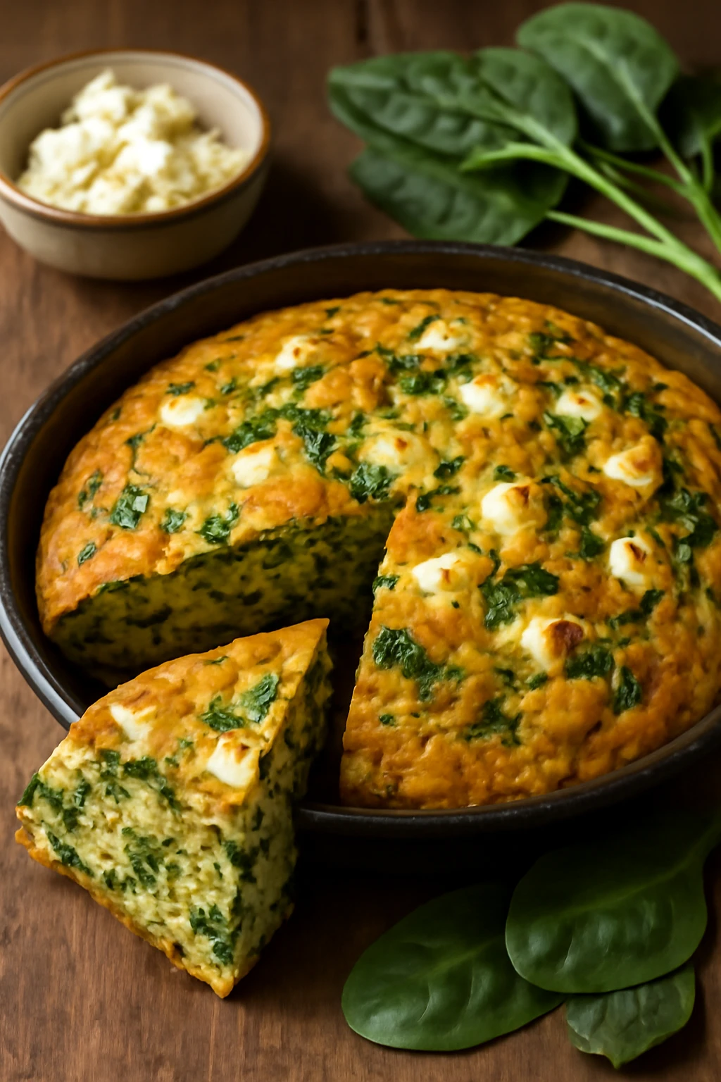 Friss, sós spenótos pite feta sajttal