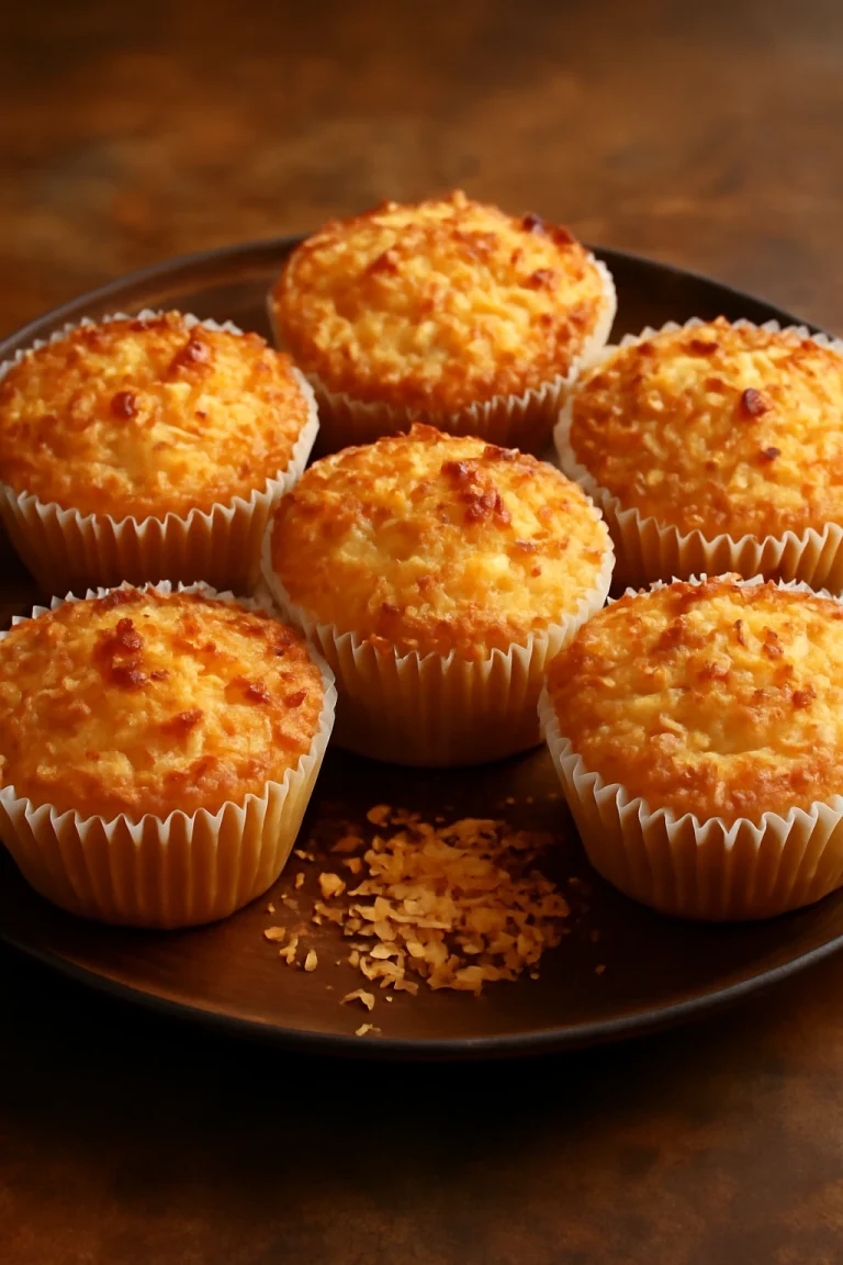 Queijadinha com leite de coco, friss, illatos kókuszos édesség.
