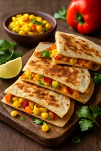Finom quesadilla kukoricával, lime levével és korianderrel